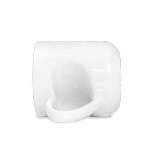 MR.R Set van 6 sublimatieblanks van kwaliteitsklasse A, vaatwasmachinebestendig, witte keramische koffiemokken, 375 ml, lege keramische drinkbeker met hartvormige greep voor melk, thee, cola, water - Image 4