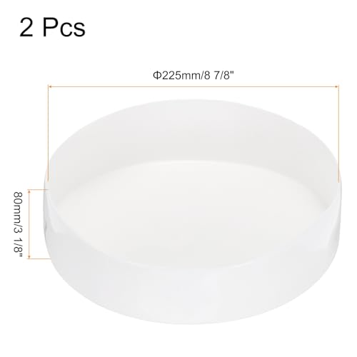 Image of uxcell 2pcs Rubber End Caps 225mm(8 7 /8 Inch) ID x 80mm(3 1 /8 Inch) H Vinyl Round Tube Bolt Cap Cover Screw Thread Protectors White