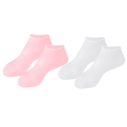 WRITWAA 2 Pares Calcetines Hidratantes y Exfoliantes Pies Secos de Calcetines de Reparación Sebs Cuidado de Pies Hidratación y Suavidad