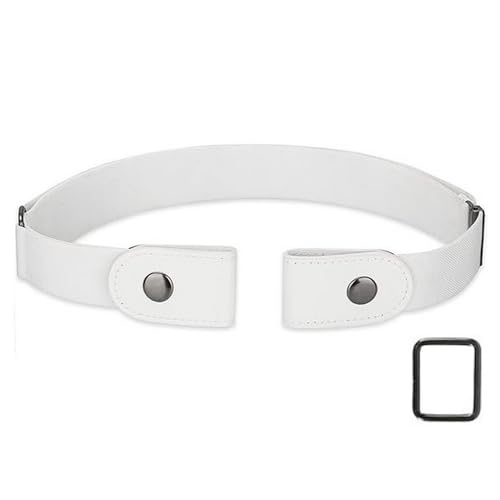 Image of Toxen Invisible Buckle-less Jeans Belt with Ring Adjustable Buckle Free Waist Belt Elastic Belt for Jeans Pants Skirts Women or Men