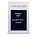 United Visual Products 24"W x 36"H 1-Door Outdoor Enclosed Letter Board with Header and Satin Frame