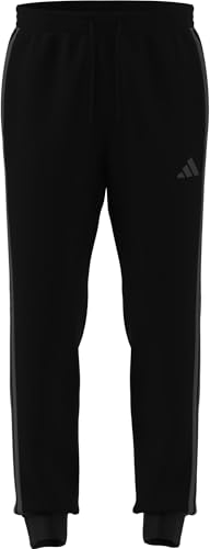 Adidas Herren Essential Three Stripes Fleece Pant, Black/Carbon, L