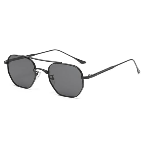 Lunettes de soleil rétro métalliques unisexes et tendance été