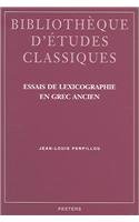 Essais de Lexicographie En Grec Ancien 9042915315 Book Cover