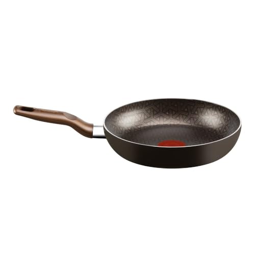 Frigideira Rochedo Expert Chocolate 24cm, com Antiaderente Resist 5X, reforçado com Partículas Minerais, Alumínio de Alta Espessura, Base Limpa Fácil e Thermo-Sinal