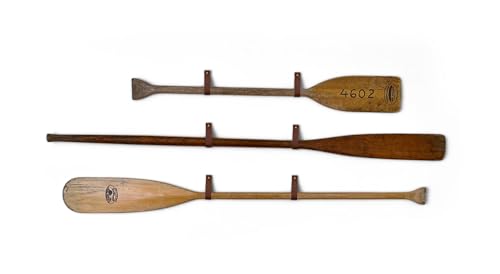 KEYAIIRA - Leather Hanging Oar Wall Decor horizontal boat paddle