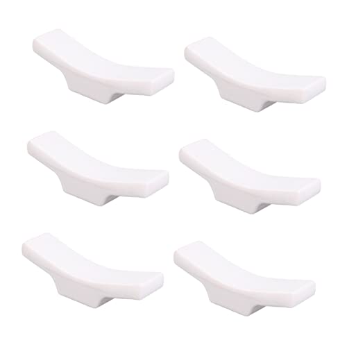 COLLBATH 6pcs Melamine Chopstick Rest Chopstick Holder Solid Color Chopstick Rests Tabletop Decor Chopstick Drying Rack Japanese Spoon Fork Holders Universal Chopstick Rest Spoon Rack White