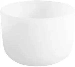 432Hz Perfect Pitch C Note Root Chakra Frosted Quartz Crystal Singing Bowl 10 inch mallet and o-ring included