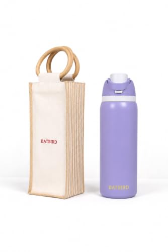 Image of Stainless Steel Water Bottle 32 oz with Flip Lid and Carry Loop (Ultra-Violet, 960 ml)