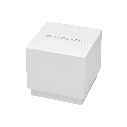 Image of Michael Kors Leather Camille Analog White Dial Women Watch-Mk2962, Black Band