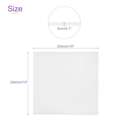 Image of DMiotech 10 x 10 x 0.1 Inch Plastic UHMW Sheets, Ultra High Molecular Weight Polyethylene, Opaque White Polyethylene Board for Automotive, Chemical, Manufacturing, DIY Home Kitchen