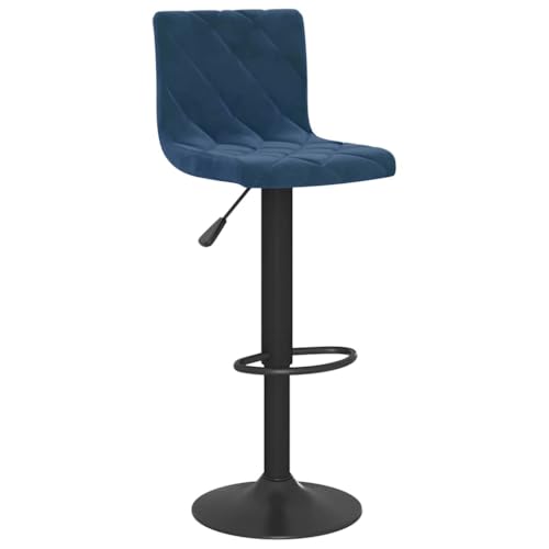Tabourets de bar en velours bleu réglables lot de 2 - 4