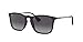 Ray-Ban RB4187 Chris Square Sunglasses, Rubber Black/Light Grey Gradient Dark Grey, 54 mm