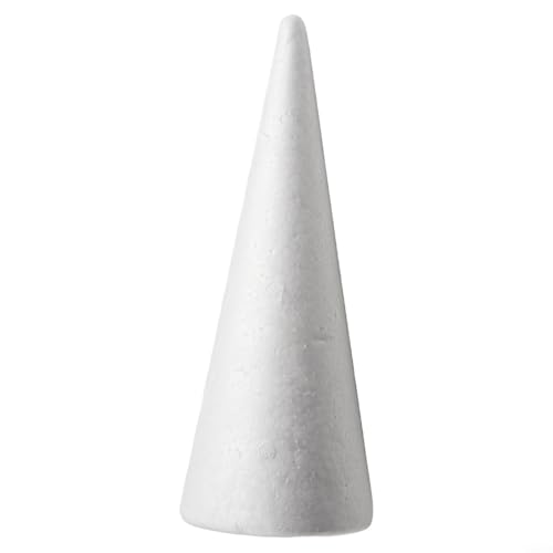 Craft Foam Cones Foam Tree Cones 4 Sizes 20cm 25cm 30cm 35cm for Arts and Crafts Christmas Tree Wedding Birthday DIY Home Craft Project(20cmX7.9cm)