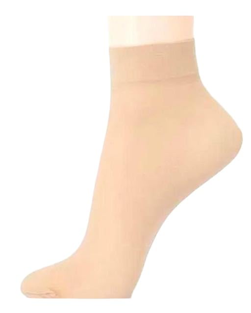 Trendy & Attractive Women's & Girls' Nylon Summer Ankle Socks | Striped Pattern Fashion Socks | Soft & Comfortable Regular | Beige | Pack of 5 Pairs Beige free size-picture-39