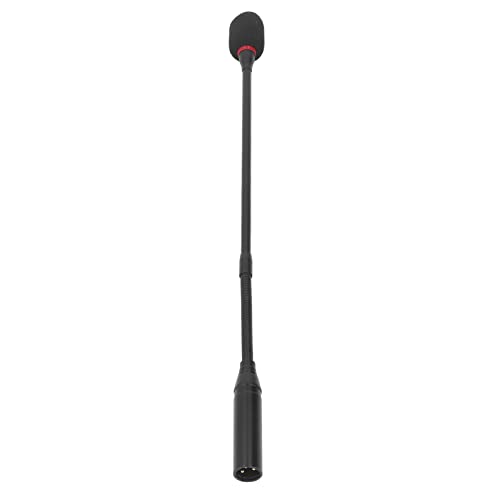 Dynamic Gooseneck Microphone for Vocal Applications, Gooseneck Condenser Microphone 17.7in Flexible Noise Reduction Gooseneck with Power Indicator for Meeting Rooms