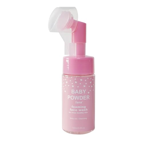 O!Secret BABY POWDER Face Foam Cleanser With Massager Brush 3.5oz/100ml (Heart Brush)