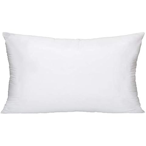 MoonRest Rectangle Premium Hypoallergenic Polyester Microfiber Stuffer Pillow Insert Form for Decorative Throw Pillow, Cushion Cover with Hidden Zipper for Couch Bed Sofa, Solid Soft 14 X 26 Cover