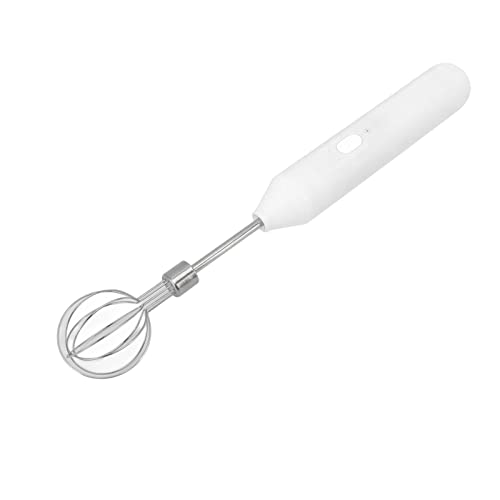 Electric Hand Mixer Whisk, Electric Immersion Hand Blender Kitchen Aid Hand Mixer for Egg Milk Frother Handheld for Coffee (White)