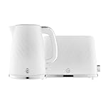 Swan Windsor Kitchen Set, 1.7L Fast Boil Kettle & 2 Slice Toaster, White, SK14611WHT & ST14071WHT