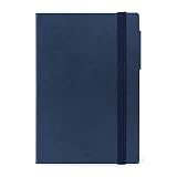 Legami,Agenda hebdomadaire moyen 12 mois,2023,12 x 18 cm,couleur bleue,papier certifié,160 pages avec coins perforés,fermeture avec élastique,couverture rigide,papier ivoire 80 g/m² AG2312060