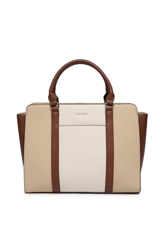 Image of Allen Solly Women's Large Tote Shoulder Bag | PU Leather | Soft Touch | Detachable Sling | College & Daily Carry