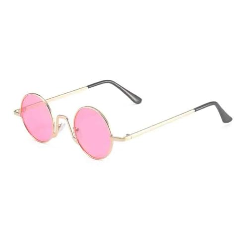 Lunettes de soleil rondes vintage de luxe au style punk chic et intemporel