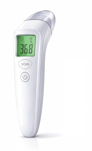 KFT-22 - Termómetro Infrarrojo Sin Contacto para Bebés y Adultos – Preciso ±0,2°C – Medición en 1 Segundo – Pantalla LCD con Luz – Memoria de Registros – Uso Médico en Casa