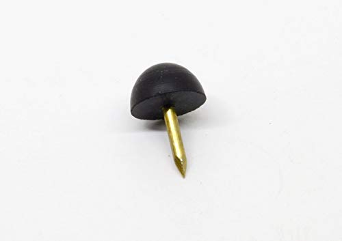 pkg of 4 - black sbr rubber round top tack bumper - bumper diameter - 3834 bumper height - 73234 tack length - 3834 tack diameter - 36434