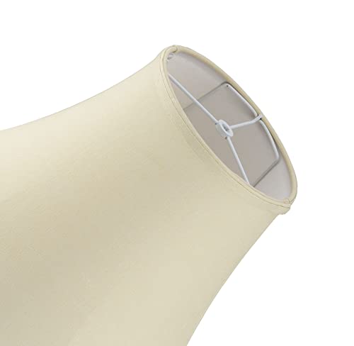 Aspen Creative 38004 Traditional Handsewn Bell Shaped Collapsible Spider Construction Lamp Shade in Cream, 8" Top x 17" Bottom x 13" Slant, Set of 1 by Aspen Creative - Image 6