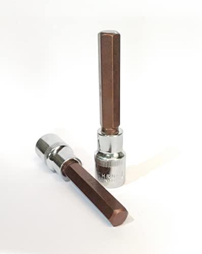 Image of CRV 1 /2 inch Drive 12 mm Long Allen Hex Bit Socket, Heavy Duty use, Workshop, Garages, Chrome Vanadium Steel, Rust Free Hardened and Tempered, Anti-Slip & Anti-Corrosion properties