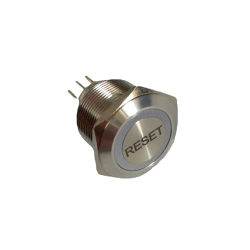 Interrupteur bouton-poussoir métallique 22mm 12V 1NO1NC momentané pour circuit