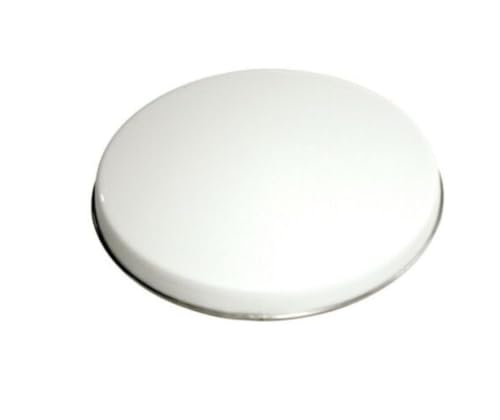 Baumalu Cache plaque Ø 20 cm émail blanc bord inox