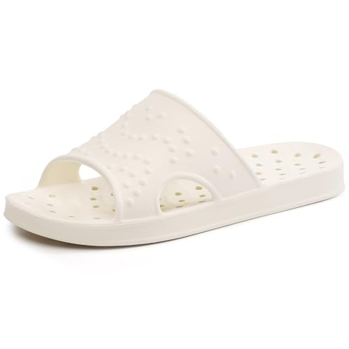Image of shevalues Shower Shoes for Women Men with Arch Support Quick Drying Pool Slides Lightweight Beach Sandals with Drain Holes