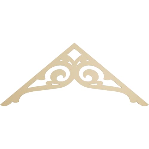 72"W x 30"H x 1 1/2"P (10/12) Pitch Bordeaux Signature Urethane Gable Pediment, Primed Tan