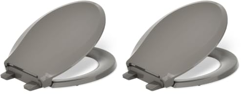 Image of KOHLER 4639-RL-K4 Cachet ReadyLatch Round Toilet Seat Soft Close, Cashmere (Pack of 2)