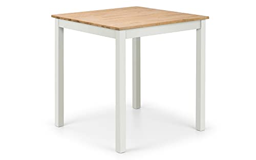 Julian Bowen COX103 Coxmoor Esstisch, quadratisch, 75 cm, elfenbeinfarben, Holz, 75 x 75 cm, Weiß und Eiche, 75 x 75 Cover