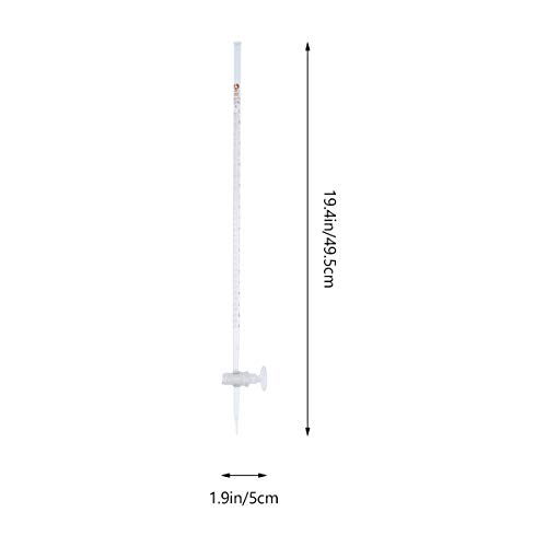 VILLCASE Laboratory Burette Burette, Acid Burette Glass Buret