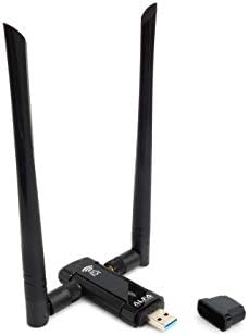 ALFA Network Long-Range Dual-Band AC1200 USB 3.0 Wi-Fi Adapter w/ 2X 5dBi External Antennas - 2.4GHz 300Mbps/5GHz 867Mbps - 802.11ac & A, B, G, N - Windows, MacOS & Kali Linux Supported - (AWUS036ACM)