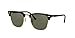 Ray-Ban Unisex RB3016F Clubmaster Low Bridge Fit Square Sunglasses, Black/Polarized G-15 Green, 55 mm
