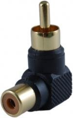 Adaptador RCA ángulo recto hembra a macho miniatura 1