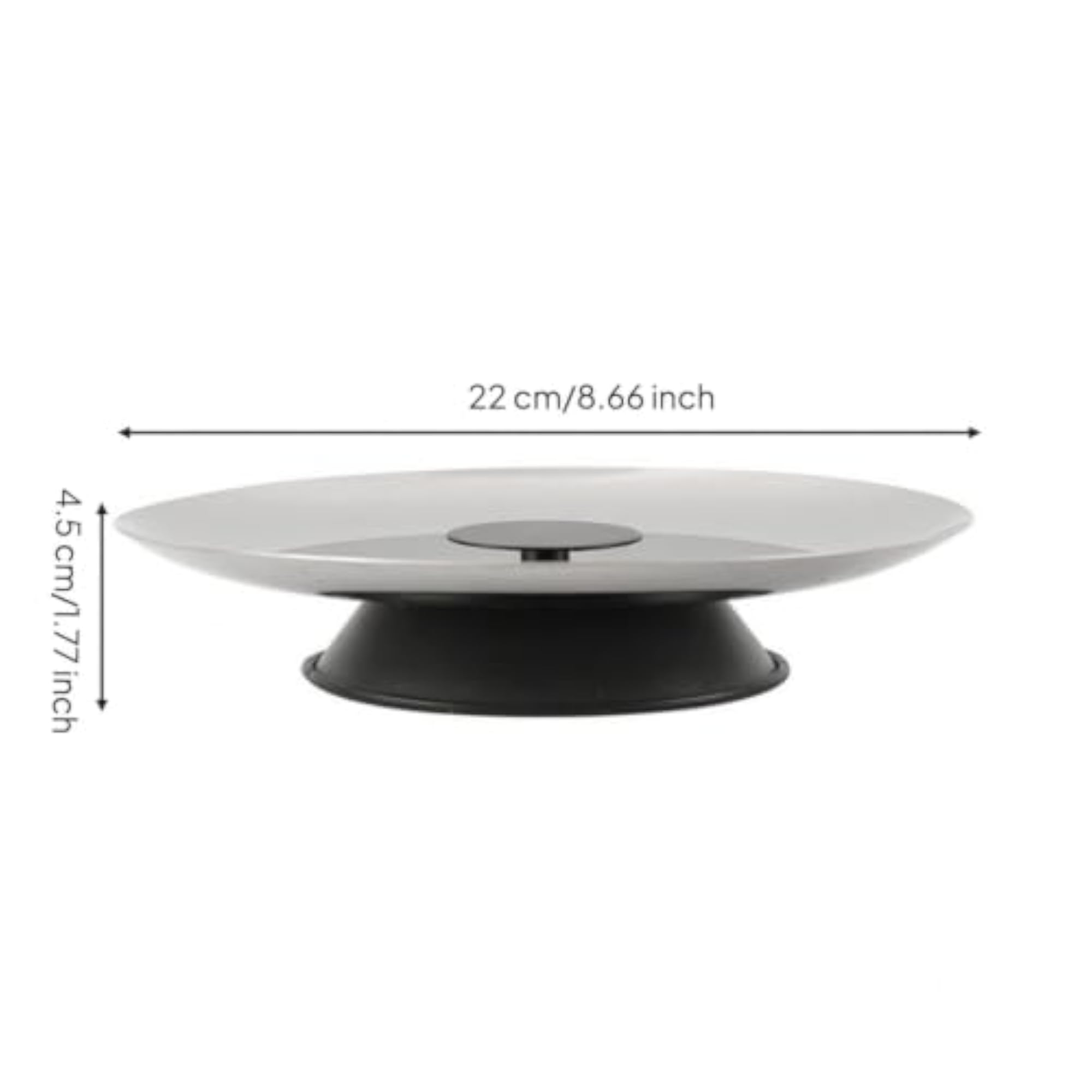 Polished Round Tray with Pedestal Base