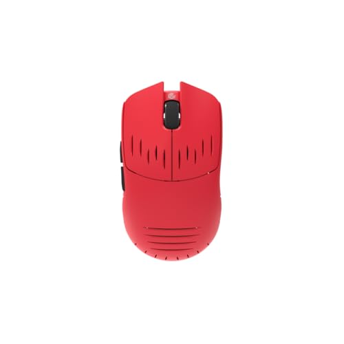 GWolves HT-S2 Lightweight Wireless Gaming Mouse, ~33Gram,8K-Report, Low Latency, PAW3395 26,000 CPI, Nrf52840 High-Performance CPU, 6 Programmable Btns, On-Board Memory, PC/Mac and Laptop (Red)