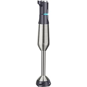 Immersion Blender 800 Watts Scratch Resistant Hand Blender,15 Speed and Turbo Mode Hand Mixer, 3-in-1 Heavy Duty Copper Motor Stainless Steel Smart Stick with Egg Beaters and Chopper