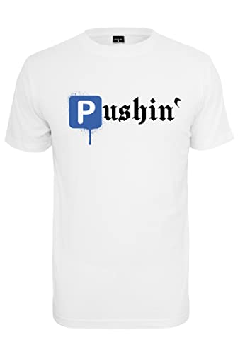Mister Tee Pushin P tee Camiseta, Blanco, M para Hombre