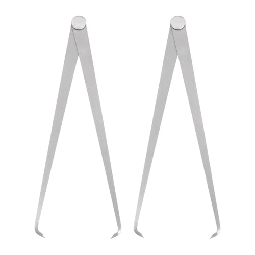 QUARKZMAN 2 Stück Innen Messwerkzeuge Messschieber 250mm Feste Verbindung Werkzeugstahl Feste Reibungsverbindung Innenmesswerkzeug für Schnitzen Keramik Formen Modellieren Silber