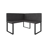 Vicco Eckbank Ravon, Anthrazit, 120 x 120 cm, geeignet als Essbank für Küchen- und Essbereiche