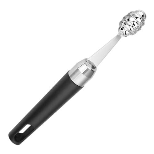 TOYANDONA Cuchara para Frutas de Acero Inoxidable Cuchara para Helado y Postres Diseño Creativo Forma de Panal Mango Ergonómico para Sandía Melón y Frutas Variadas Cocina Hogar