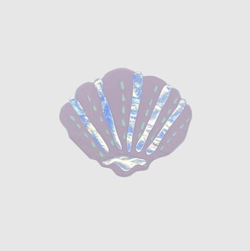 Coterie Seashell Paper Napkins (25 per Pack) – Scallop-Shaped Party Napkins with Shimmery Foil Detail for Mermaid Parties, Beach Themes & Coastal Celebrations | 3-Ply Disposable | 5" x 5"