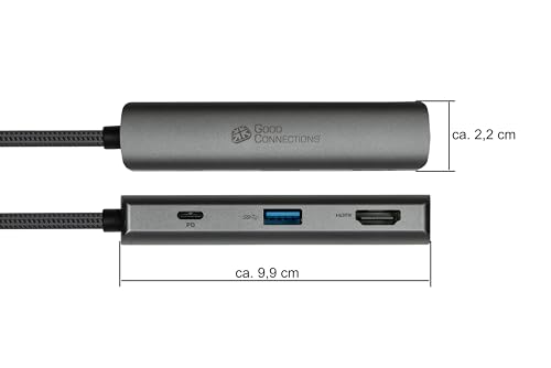 Hub USB-C haute performance en finition anthracite avec HDMI et PD 94W - 4